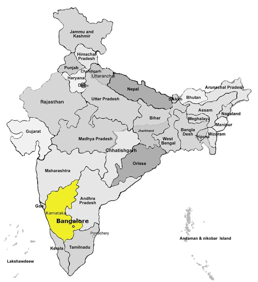 mapu Bangalore v indii