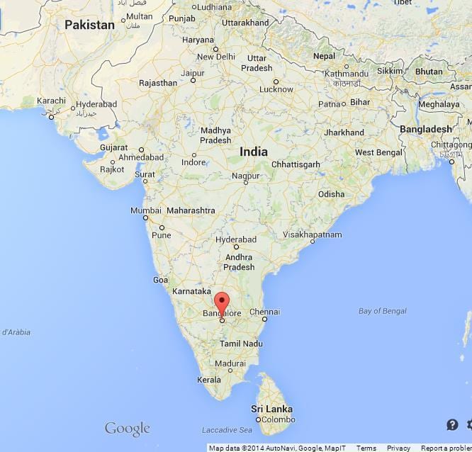 Banglore v mapu indie