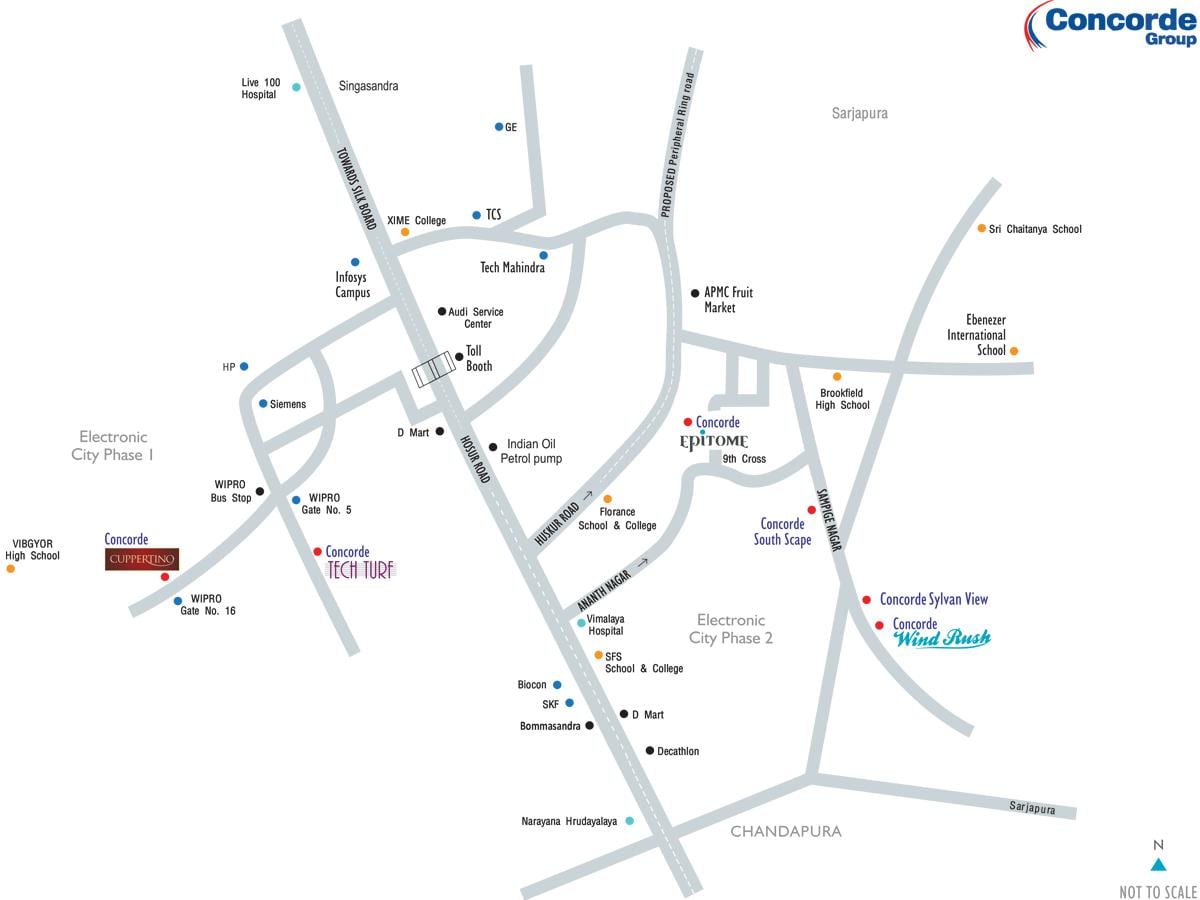 mapa elektronické meste Bangalore