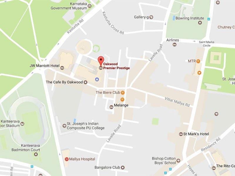 mapa ub meste Bangalore