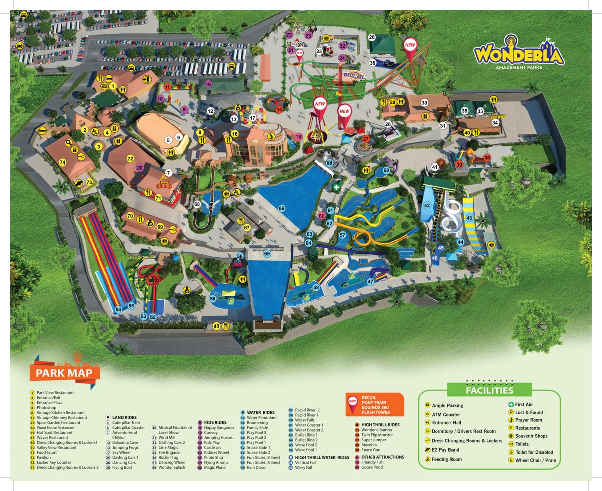 Bangalore Wonderla mapu